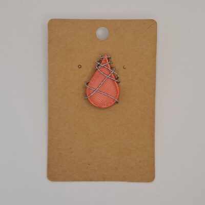 Barbed Wire Blood Drop Pin Badge