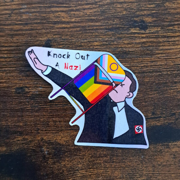 Knockout a Nazi Sticker