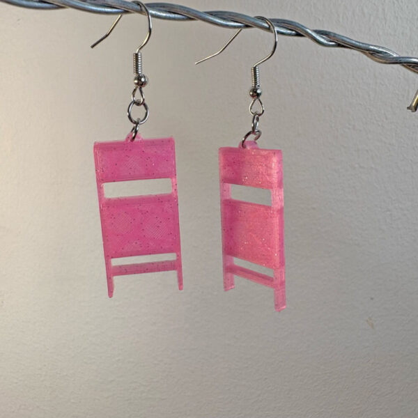 Pink Chair Earrings